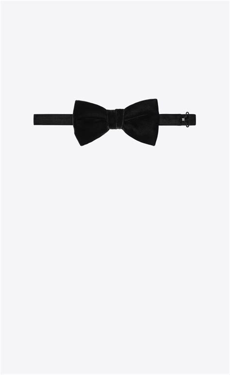 yves bow tie in black velvet 